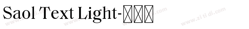 Saol Text Light字体转换